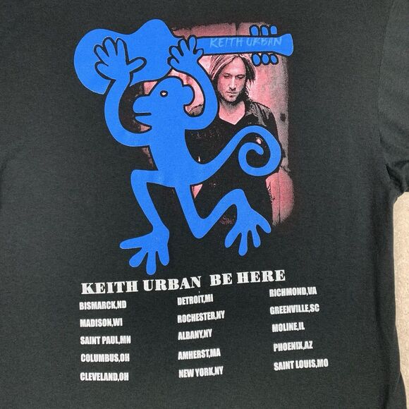VTG Y2K Keith Urban Be Here Tour Long Sleeve T-Shirt Size Large Vintage Jerzeez - Picture 5 of 10